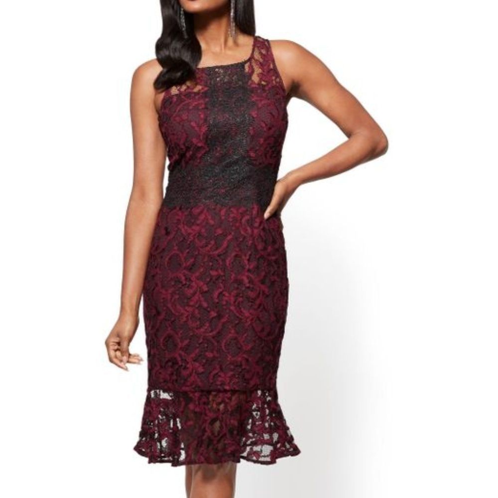 NWOT New York & Company Lace Sheath Dress